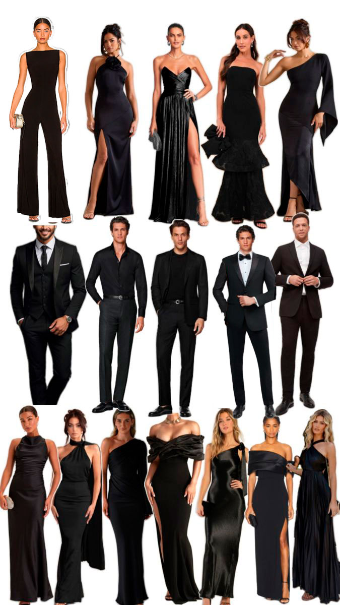 Referencias visuales de vestimenta formal all black